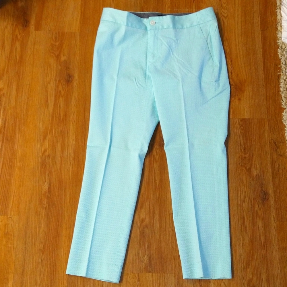 Banana Republic, cyan blue ankle pants, size 4, Hampton fit, used, womens